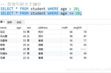 数据库查询年纪,SQL根底查询